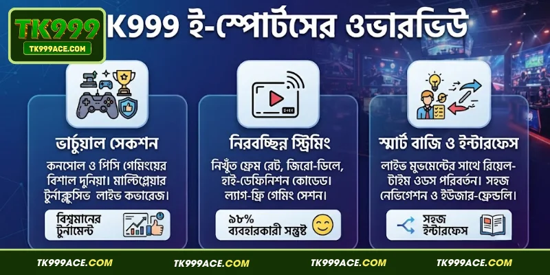 TK999 ই-স্পোর্টস – ভার্চুয়াল গেমিংয়ের আসল উন্মাদনা 1 TK999 ই-স্পোর্টস এর একটি ওভারভিউ